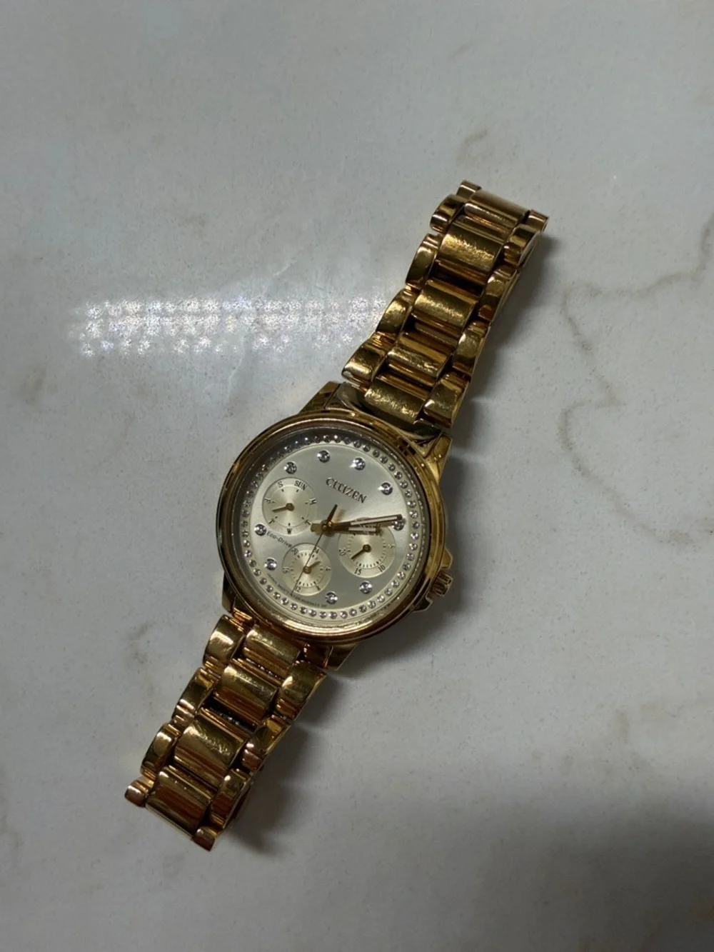 Citizen Gold-Tone Women's Crystal Dial Bracelet Watch